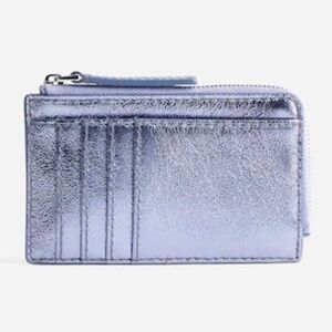 Madewell Metallic The Zip Card Case Wallet